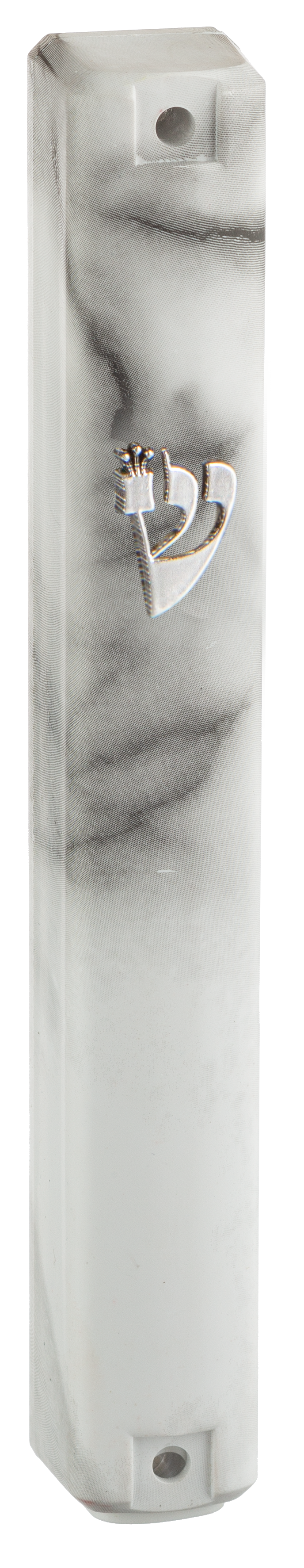 Plastic Mezuzah 15 cm - Gray Marble