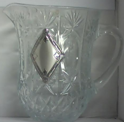 Crystal Pitcher With Diamond Silver