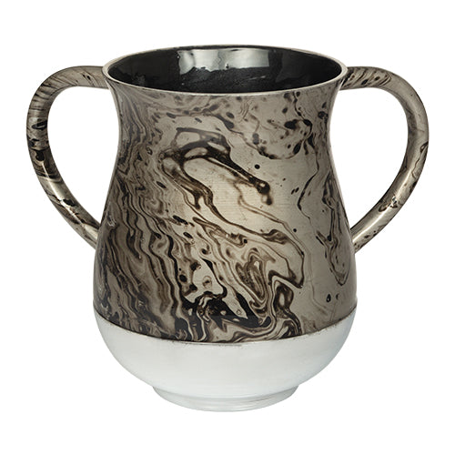 Aluminum Washing Cup 13 Cm - Marble Texture