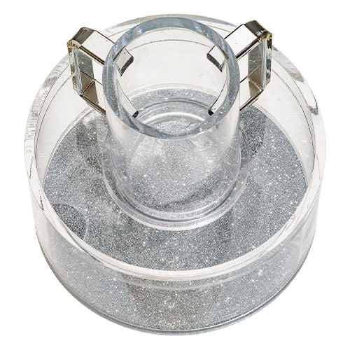 Acrylic Mayim Achronim with Silver Glitter 15 cm