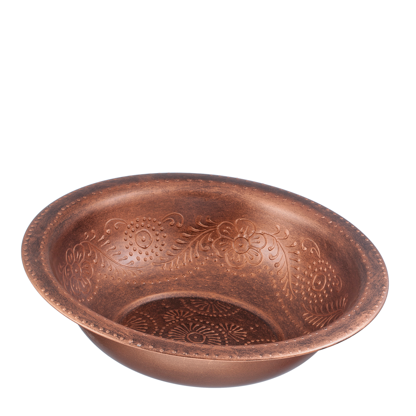 Washing Bowl Embossed copper antic finish