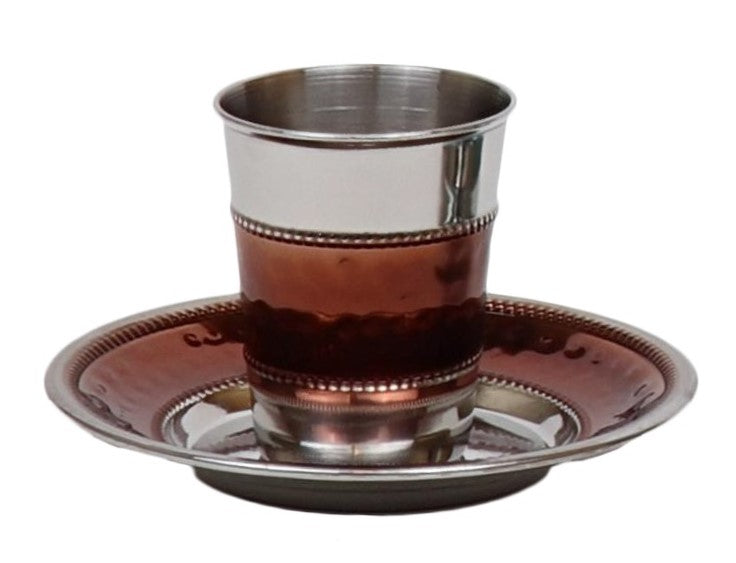 Stainless Steed Kiddush Cup Set Brown ( 140 ml 4.7 oz)