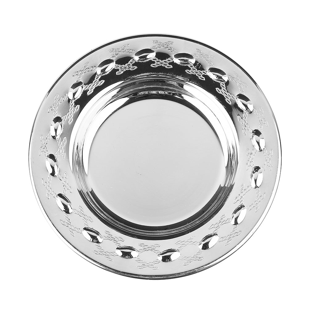 Tray For Mini Kiddush Cup 925 Silver Coated XP Design 4"