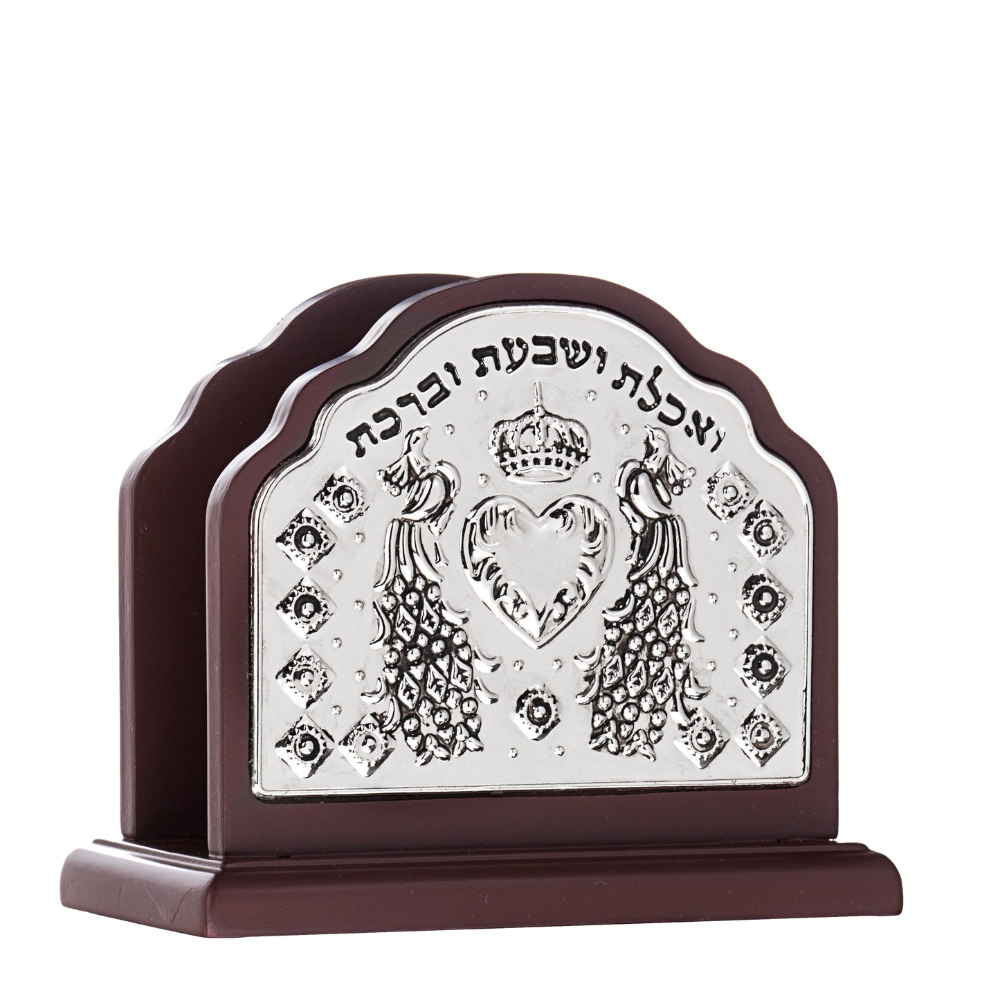 Wood And Silver Plated Bencher Holder 7.5 X 4"..