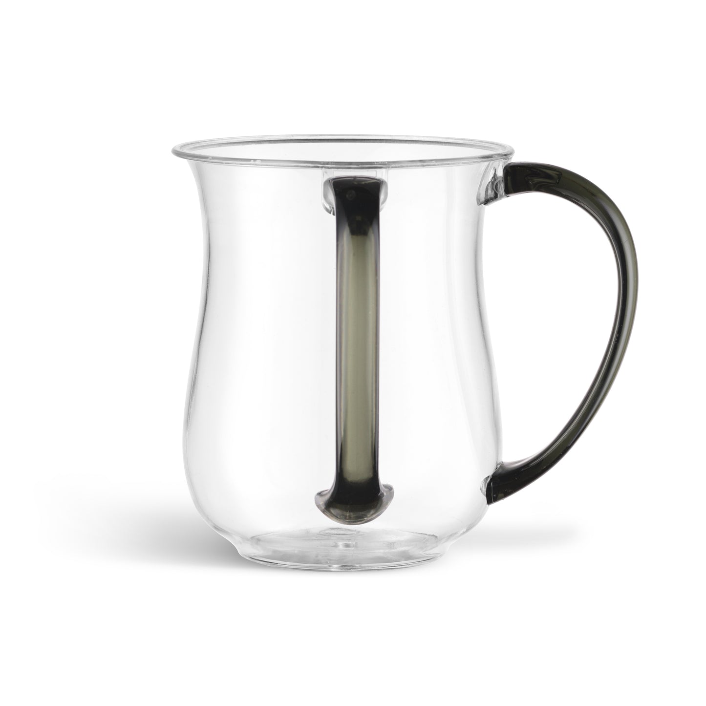 Acrylic Wash Cup Clear With Grey Handle