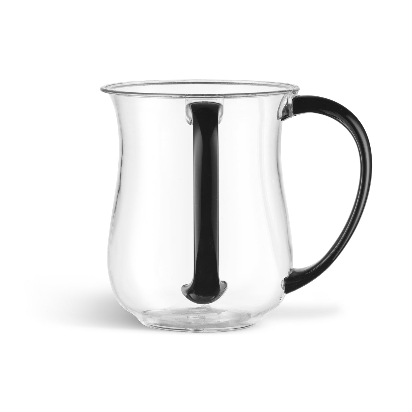 Acrylic Wash Cup Clear With Black Handles 5" ( 6 pcs )