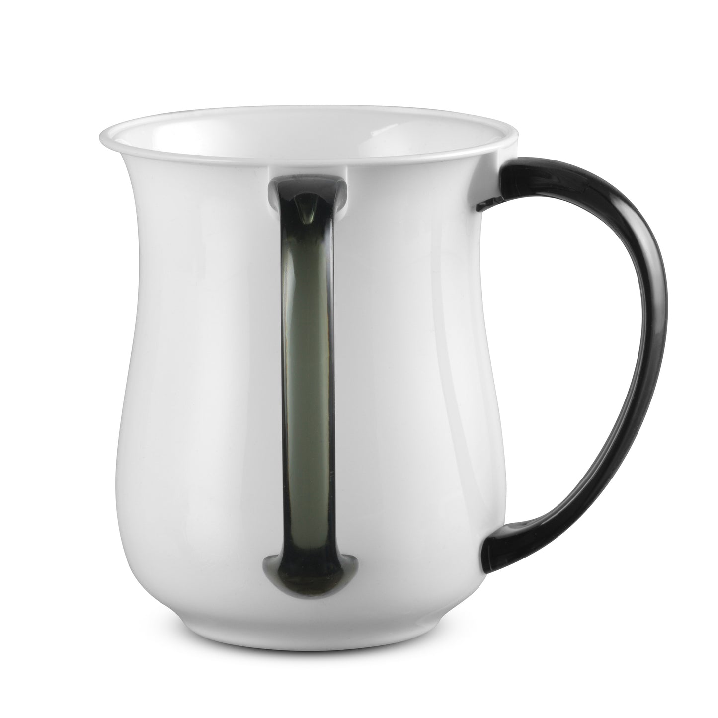 Acrylic Wash Cup Pearl With Grey Handles 5" (6 pc)