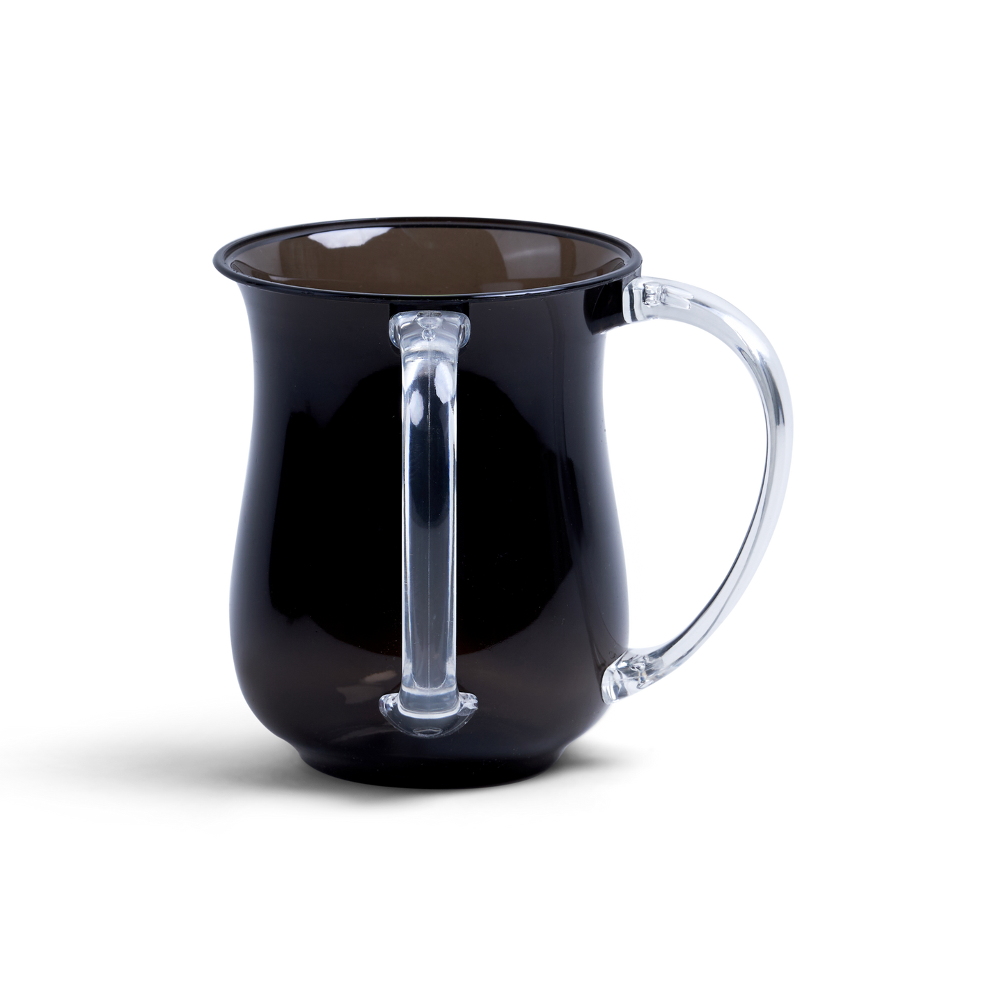 Acrylic Wash Cup black With Clear Handles 5"
