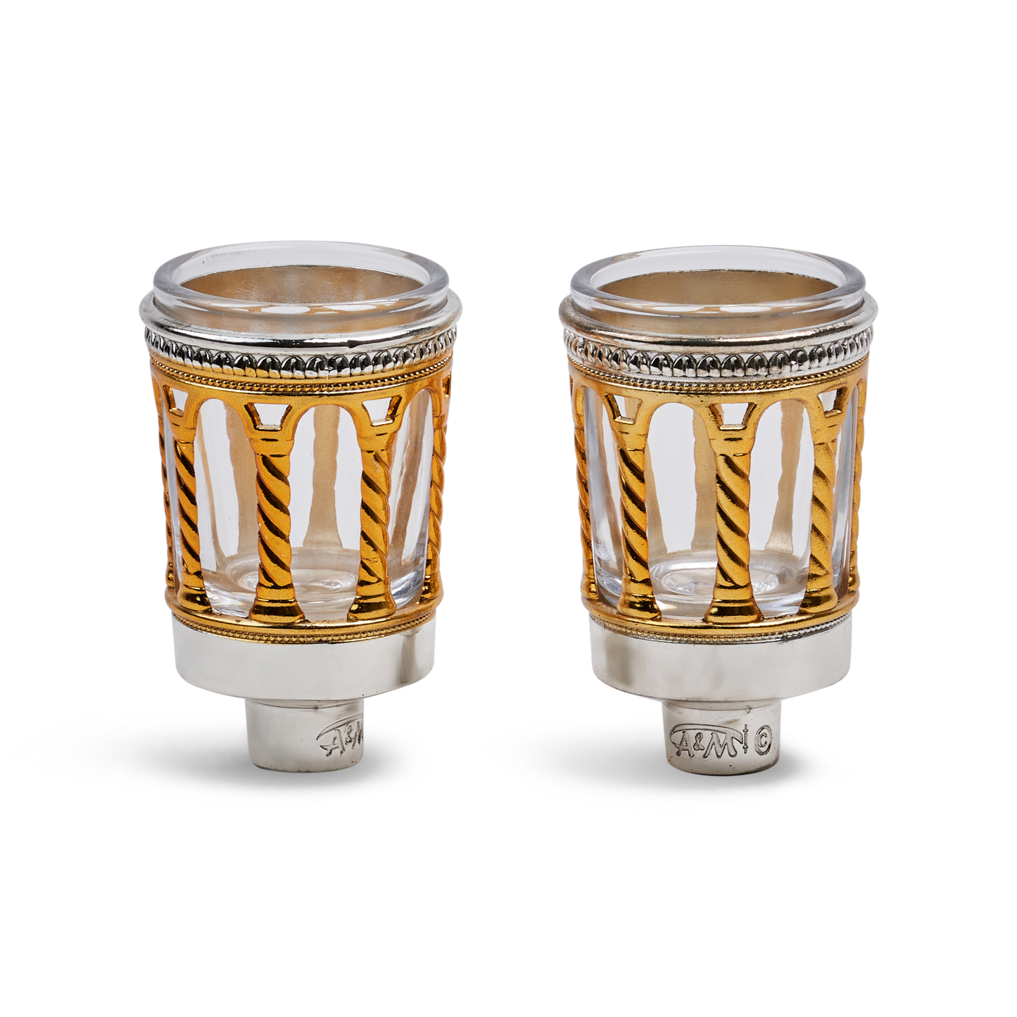 Neronim Holders Royal Palace Design Gold & Silver Plated 3" (12 per display box)