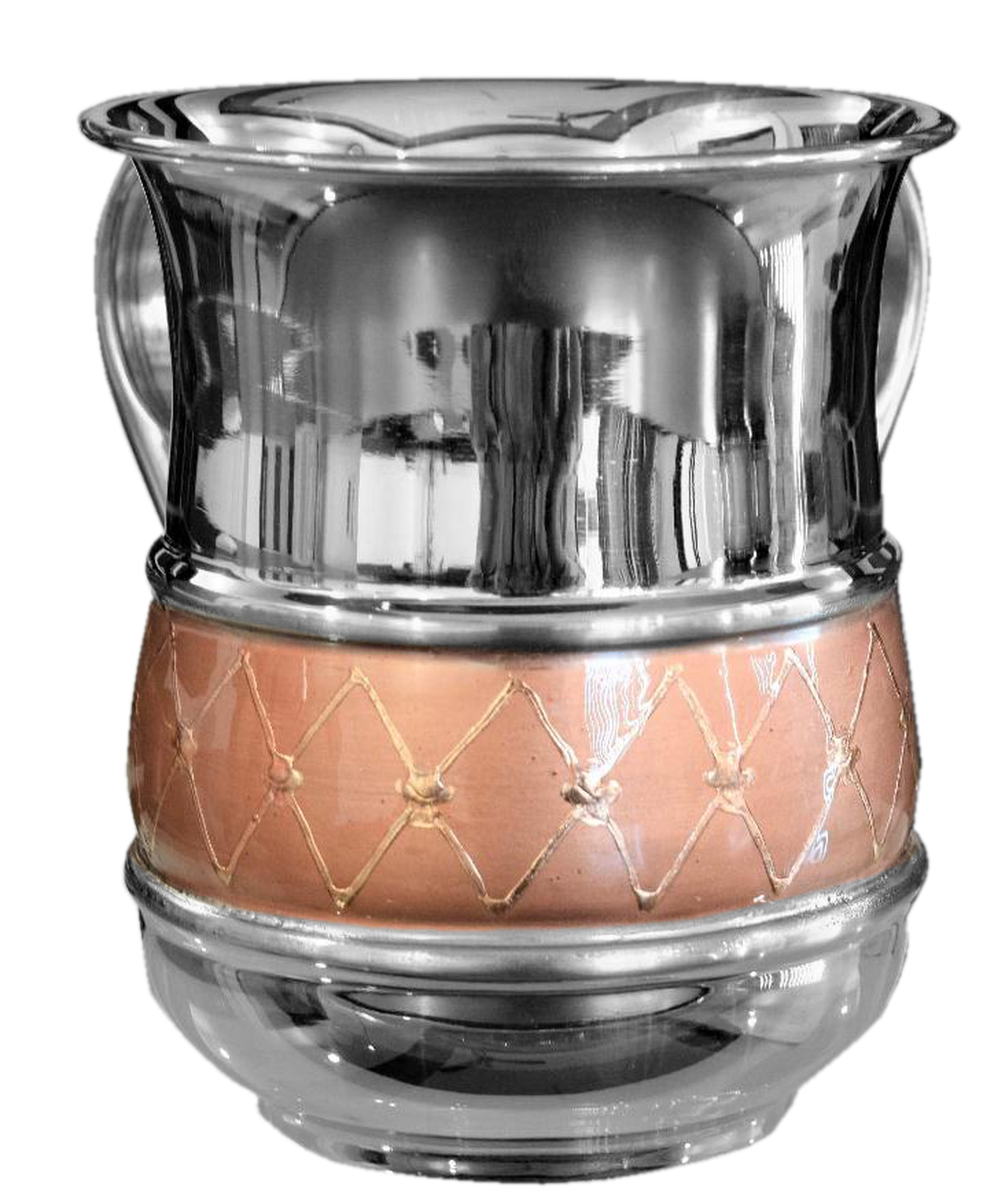 Stainless Steel Wash Cup - Rose Gold Diamonds