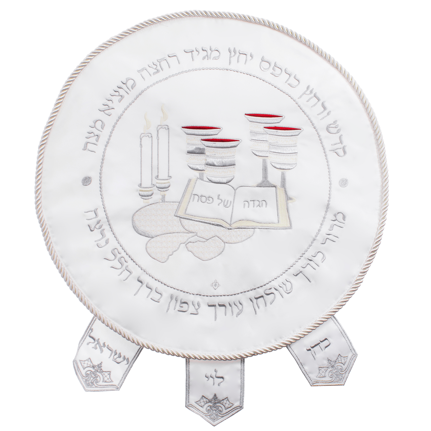 Round Matzah Cover 17.5" With Hard Plastic