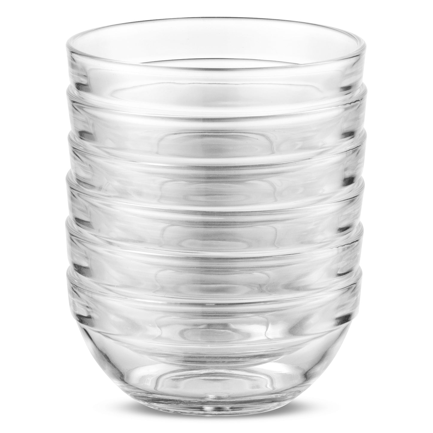 Set Of 6 Glass Seder Plate Liners 3.5"