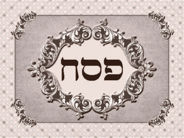 Pillow Cover For Pesach Printed on Satin 24 x18"