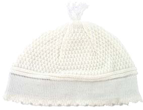 Yerushalmi Kippah White Medium