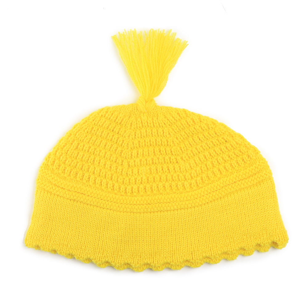 Yerushalmi Kippah Yellow Medium