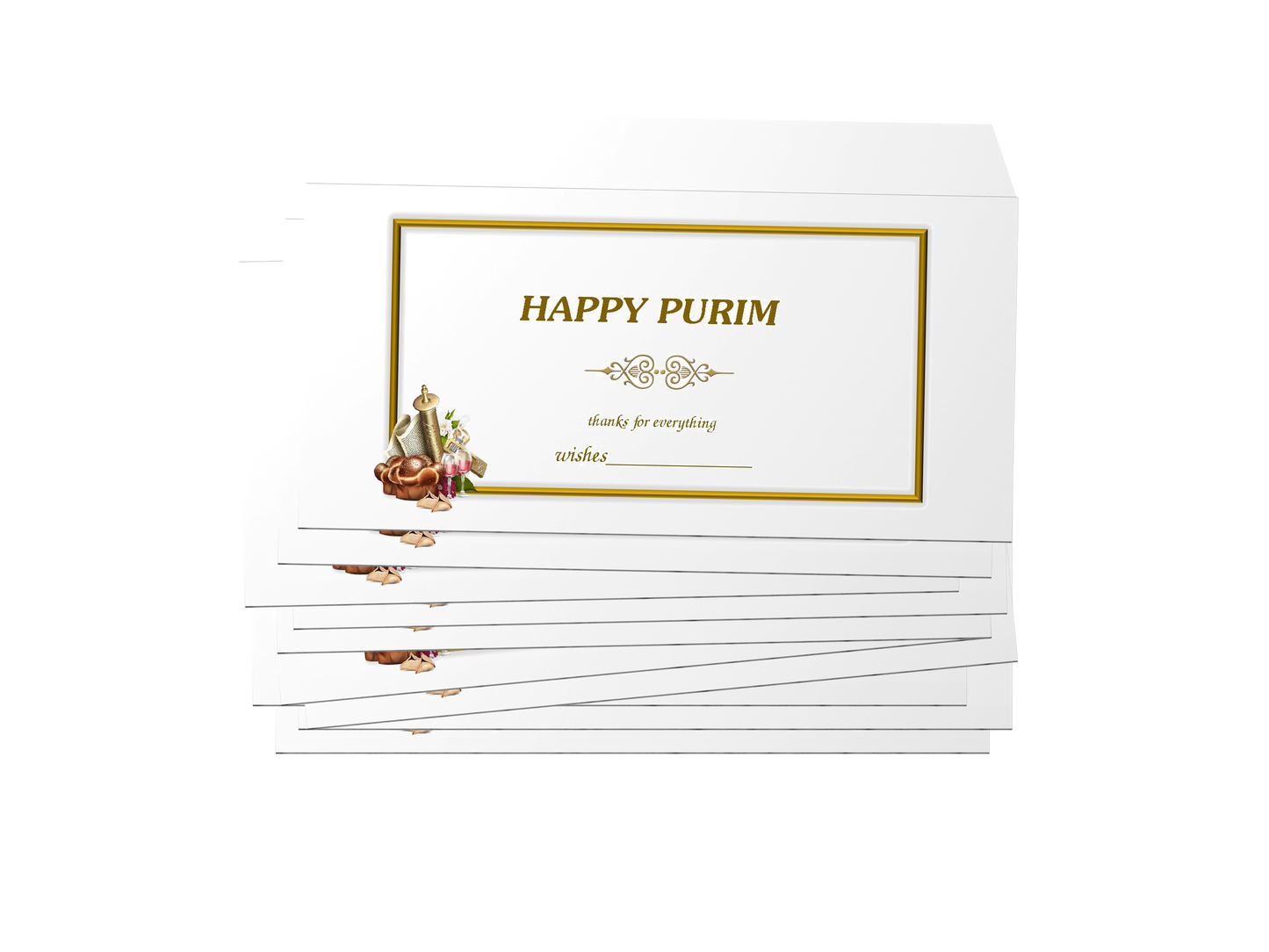 Purim Tip Envelope 10 Pack English