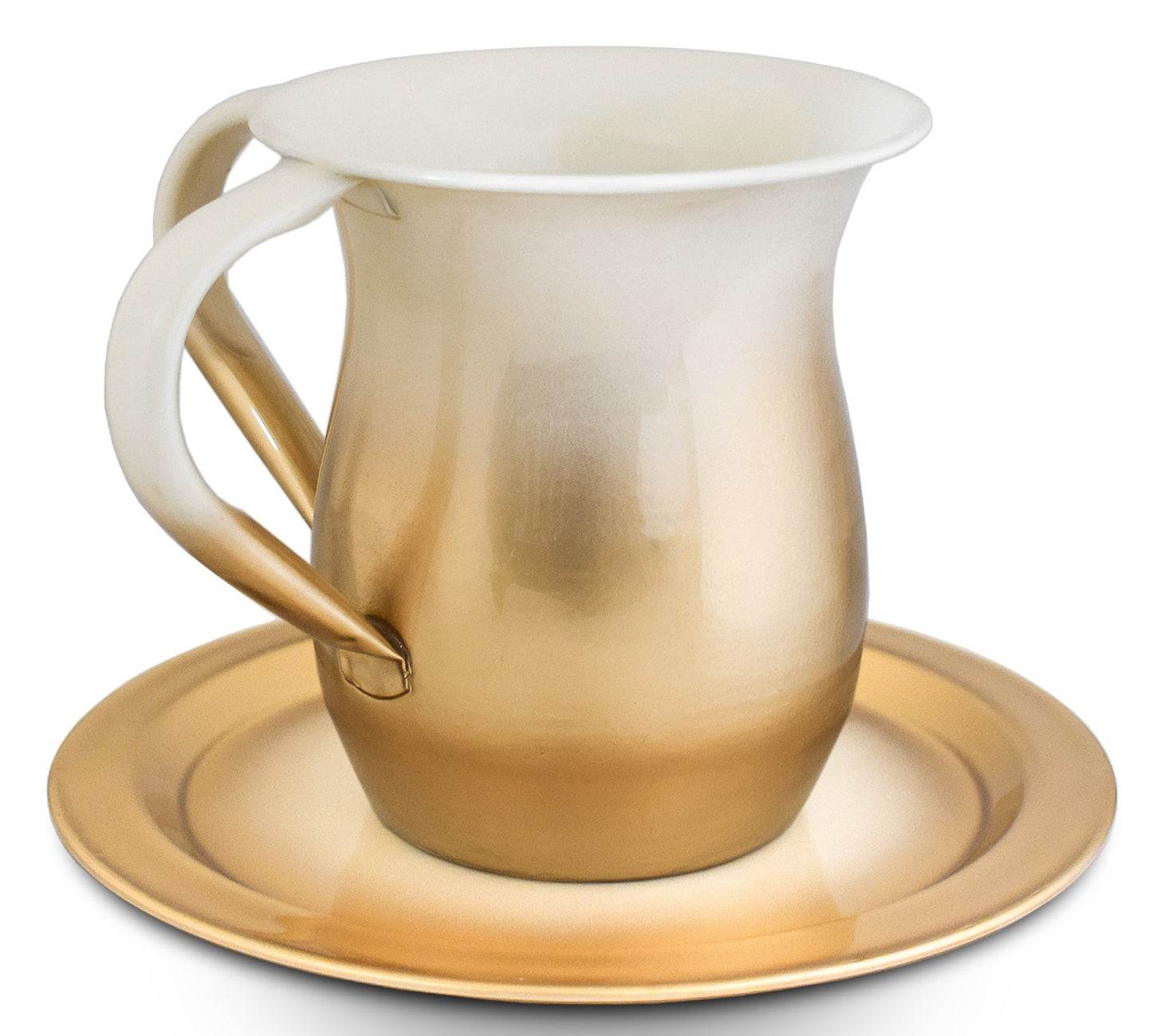 Wash cup and plate set Gold Cream
