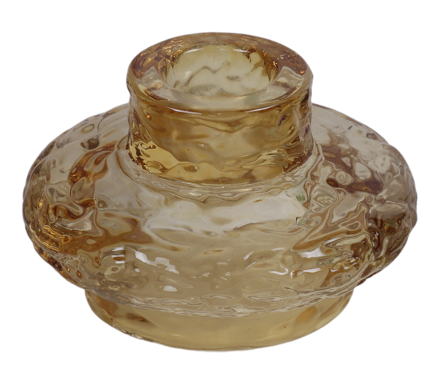Round Modern Gold Candlestick 1.5"x2"
