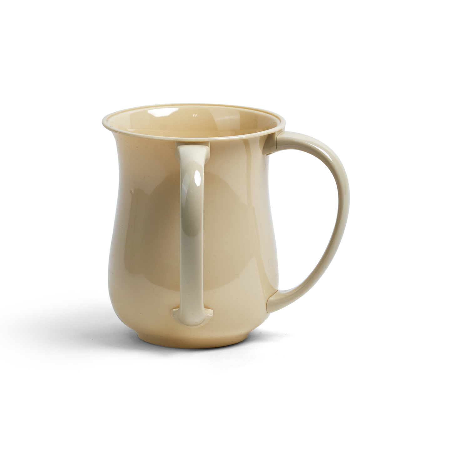 Acrylic Cup With 2 Handles . Off white Dotted