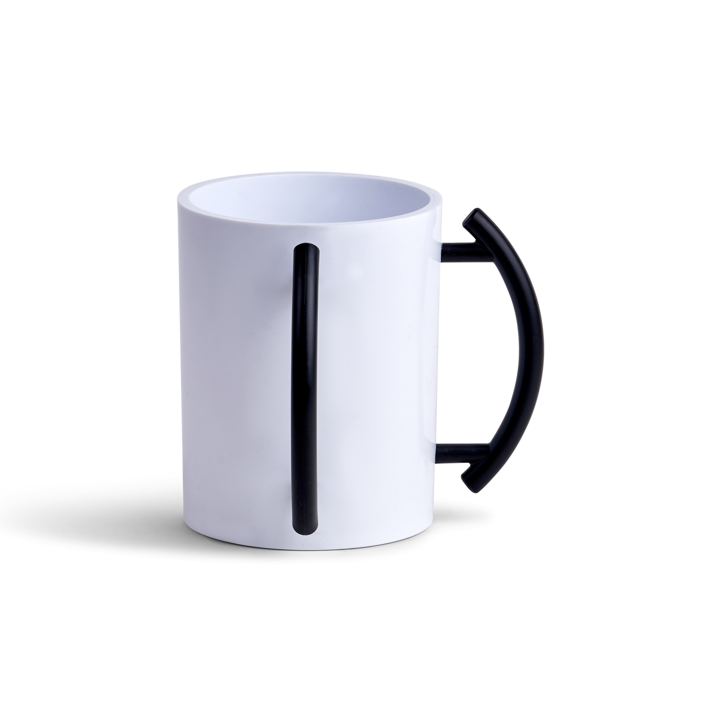 Acrylic Washing Cup White cup with black handles