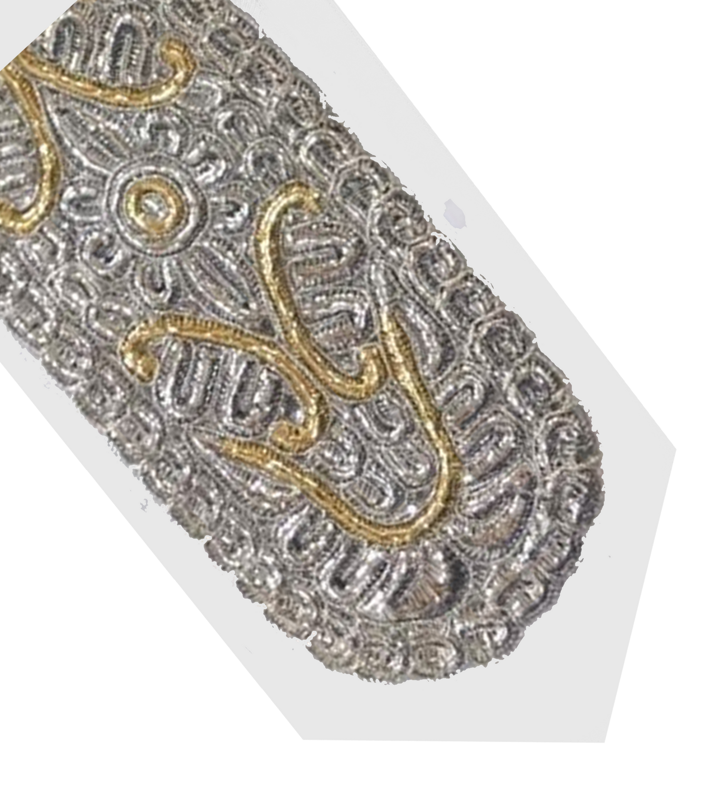 Silver & Gold Atarah Diamond Design 5.5"