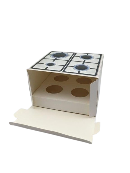 Box for 4 Muffins - Oven Look