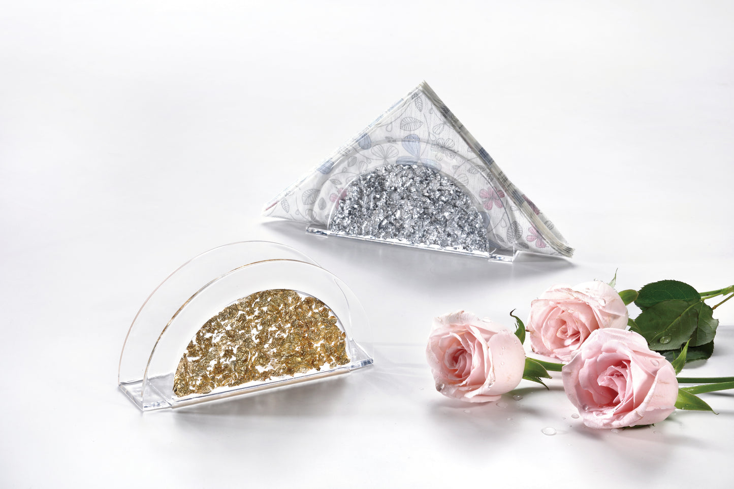 Acrylic Napkin Holder Silver decoration