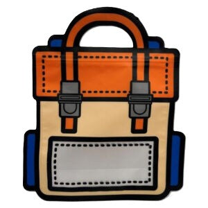 Orange Mishloach Munos Bag Back pack shape 6 PP