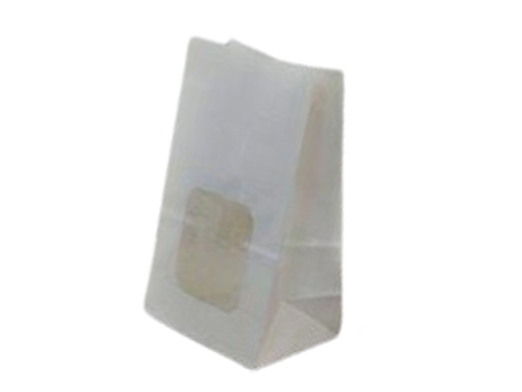 White Craft Bag with Transparent Window - 8pcs - 3.5x2.5x6"