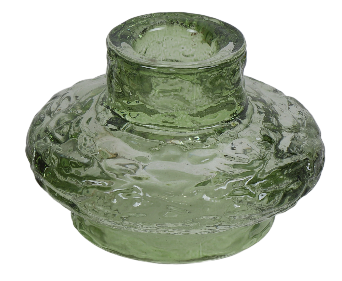 Round Modern Green Candlestick 1.5"x2"