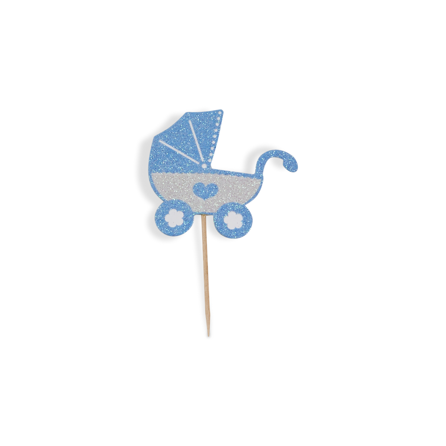18 Blue BabyCarriage Toothpicks for Cake Decarotion