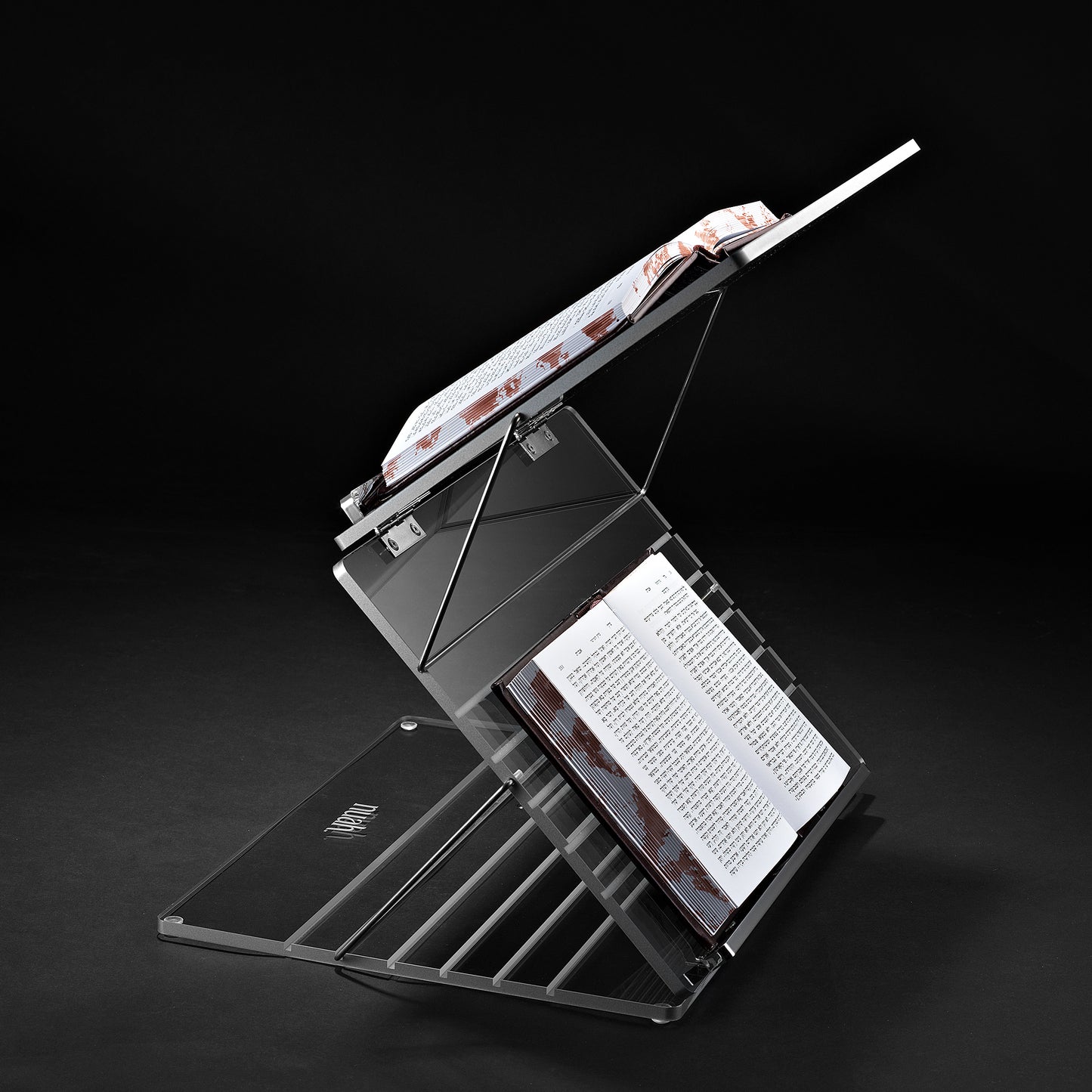 Acrylic book stand 2 layer