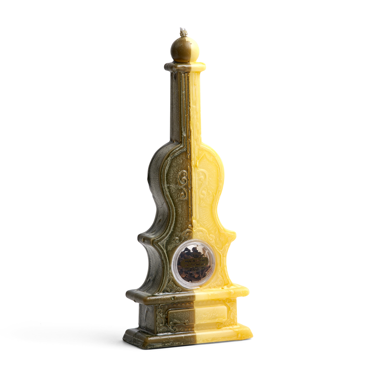 Violin Havdalah Candle With Besomim White Brown