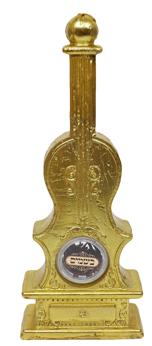 Violin Havdalah Candle With Besomim Gold