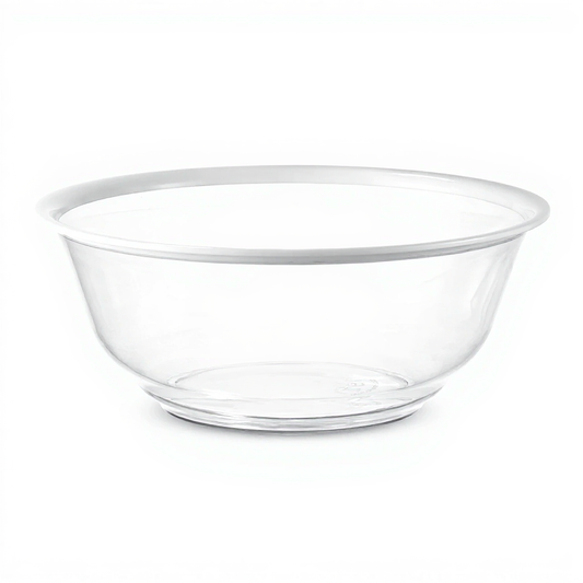 Acrylic wash Bowl clear with White rim