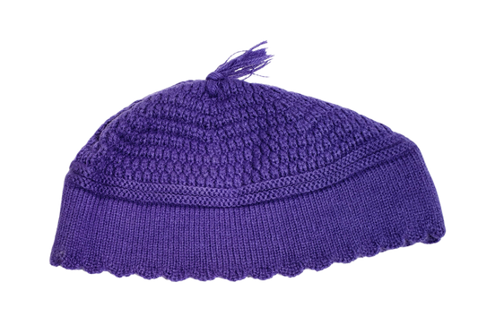 Yerushalmi Kippah Royal Purple  - Medium