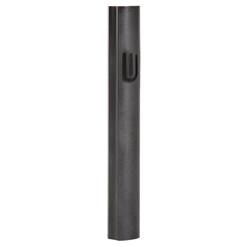 Aluminum Mezuzah 15 Cm- Black, Printed Shin
