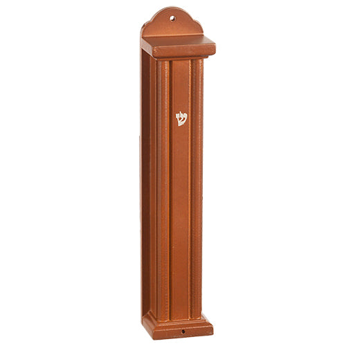 Wooden Brown Mezuzah 15 Cm- Stripes
