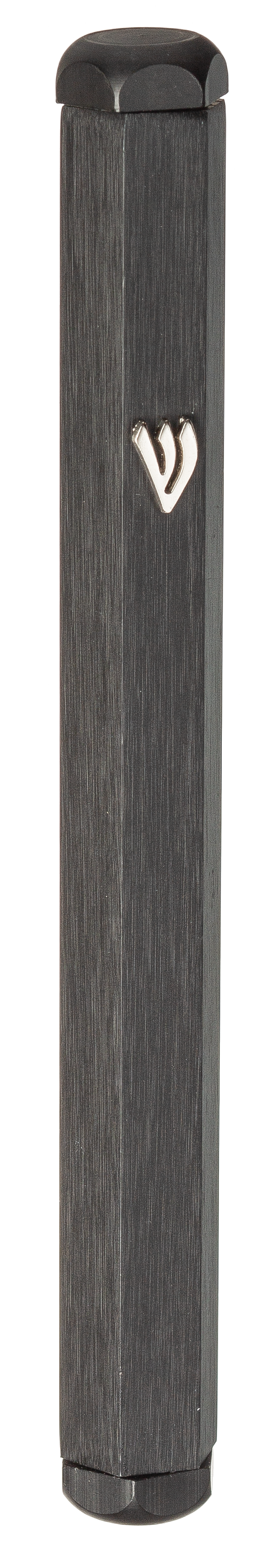 Aluminum Mezuzah 12 Cm- Black