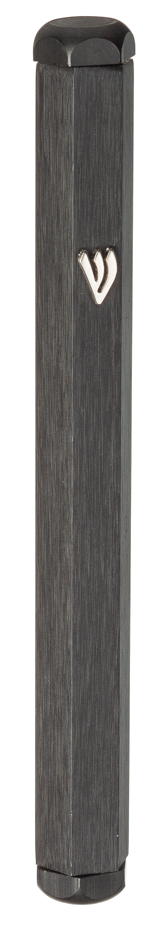 Aluminum Mezuzah 12 Cm- Black
