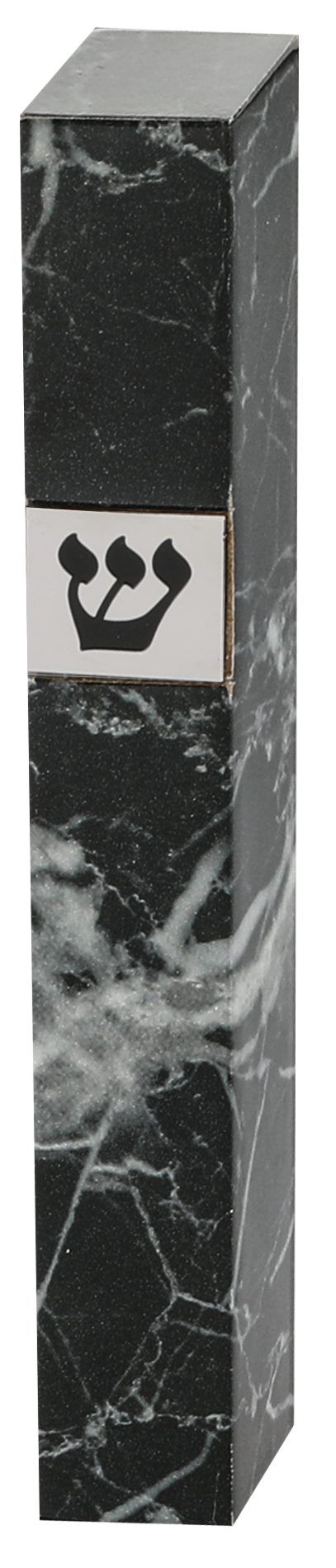 Wood Mezuzah 12 cm- "Black Marble"