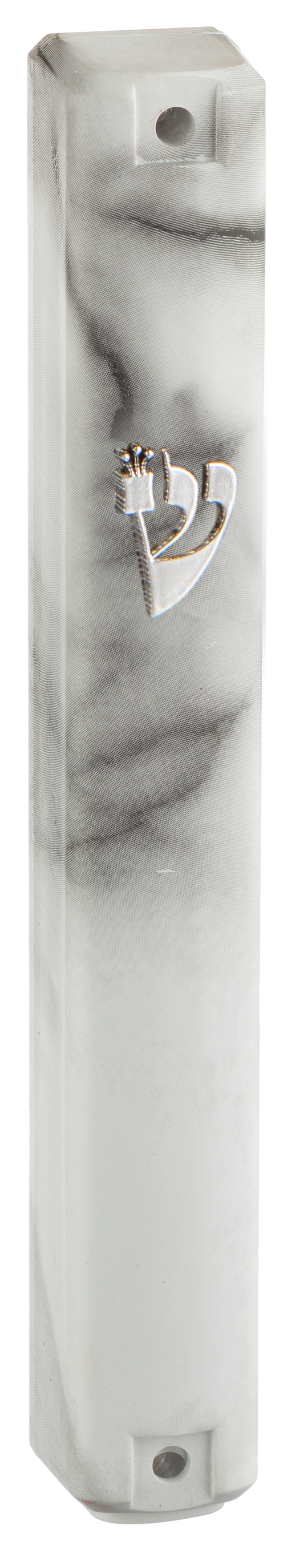 Plastic Mezuzah 15 cm - Gray Marble