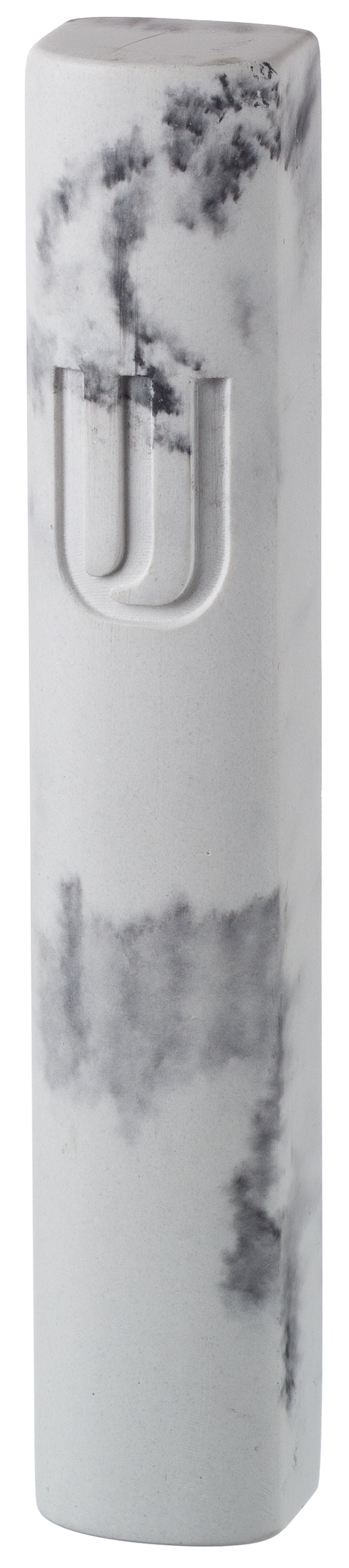 White Marble Cement Mezuzah 12 Cm