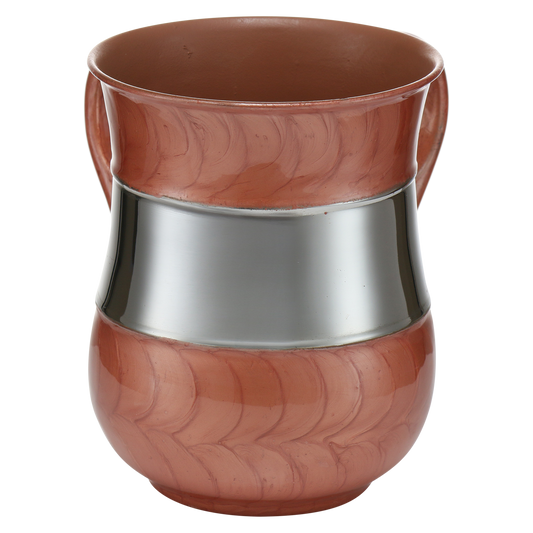 Washing Cup Light Brown & Silver `