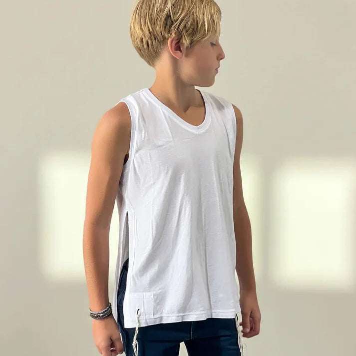 Kids Cotton Tzitzit T-Shirt Vest | Ashkenazi, Sephardi & Chabad (Scroll down for sizes)
