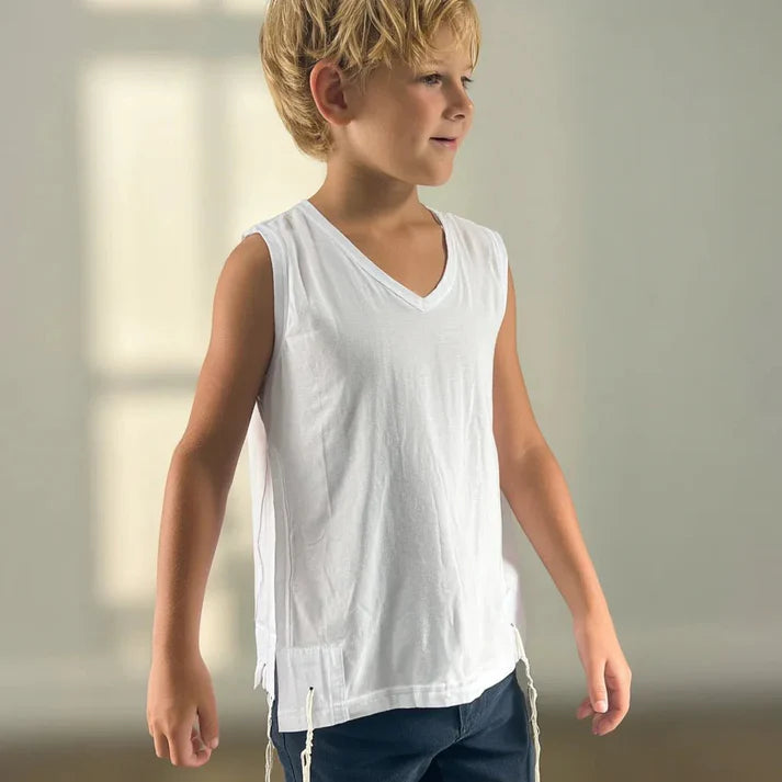 Kids Cotton Tzitzit T-Shirt Vest | Ashkenazi, Sephardi & Chabad (Scroll down for sizes)