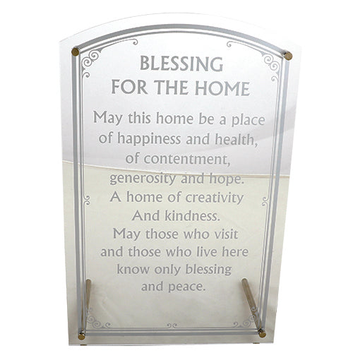 Acrylic English Birkat Habayit Stand And Hanging Option 11X7"