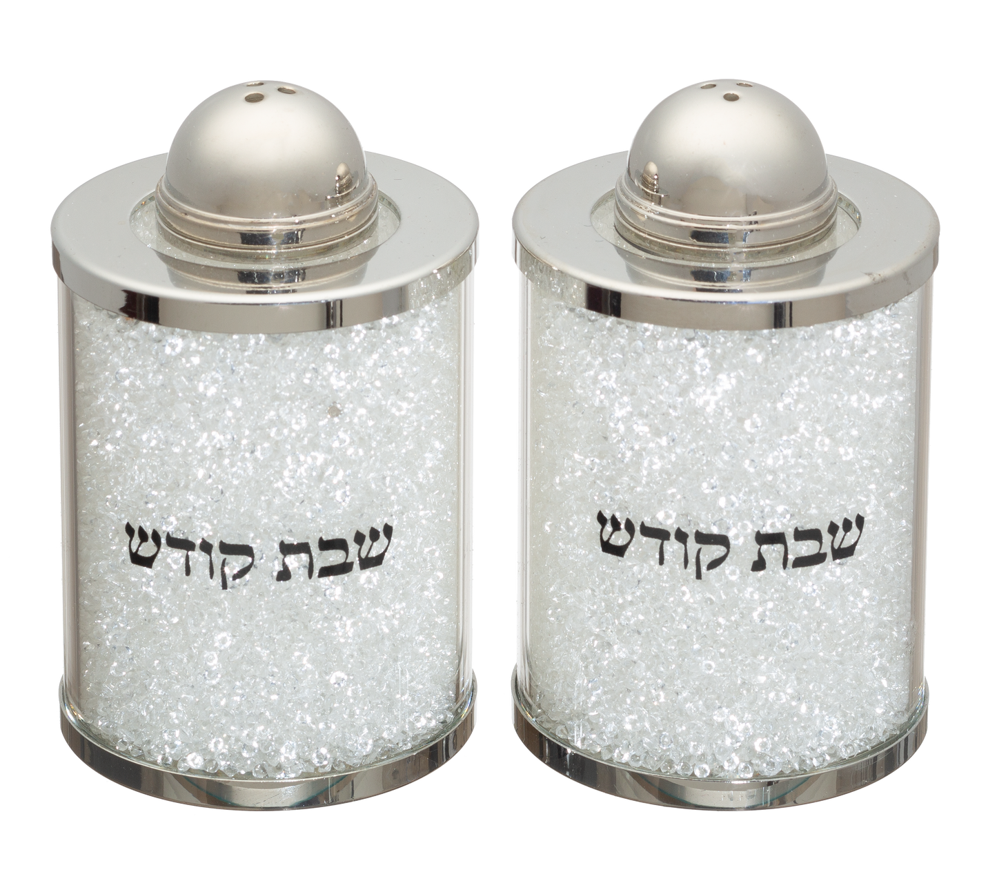 Crystal Salt & Pepper Set 2" With White Stones