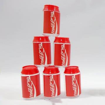Happy Purim Mini Coca Cola can 6 pp Red