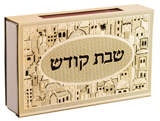 Match Box 24 k gold p Jerusalem 4 1/4 x3.5"